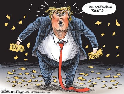 Political Cartoon U.S. Trump Impeachment Defense Ripped Apart Constitution