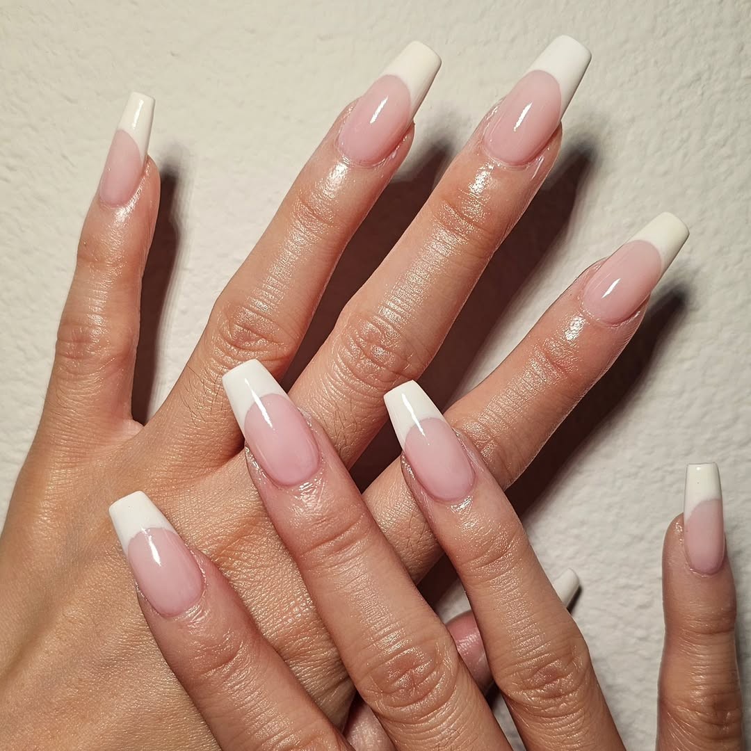 A classic French engagement manicure.