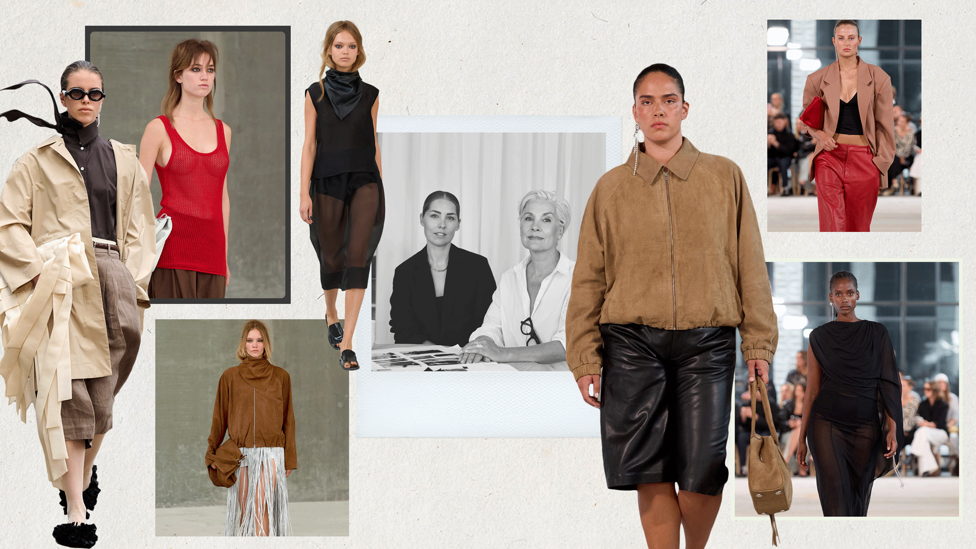 Collage of Danish female brands at the Copenhagen International Fashion Fair.