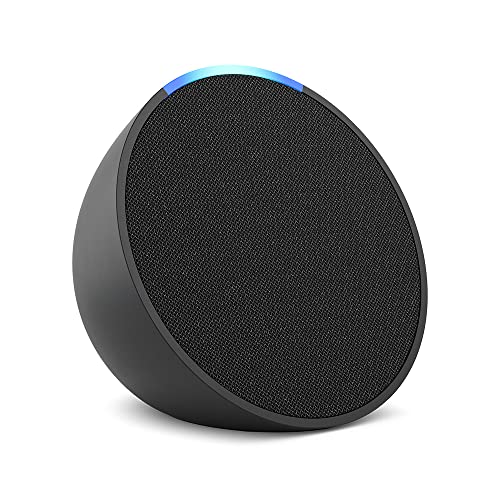 Amazon Echo Pop (newest Model), Our Smallest Alexa Speaker, Fits in Any Room, Charcoal