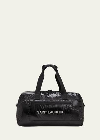 Men's Ysl Sport Nylon Logo Duffel Bag