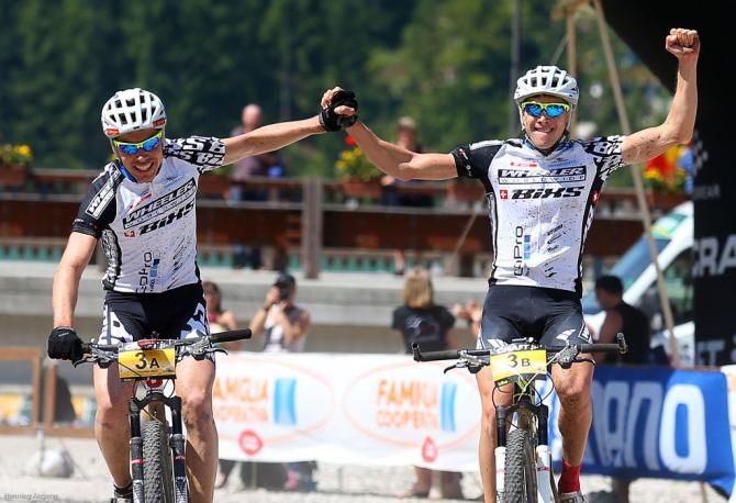 Thomas Stoll and Konny Looser (BiXS Wheeler) win stage 4 of the TransAlp