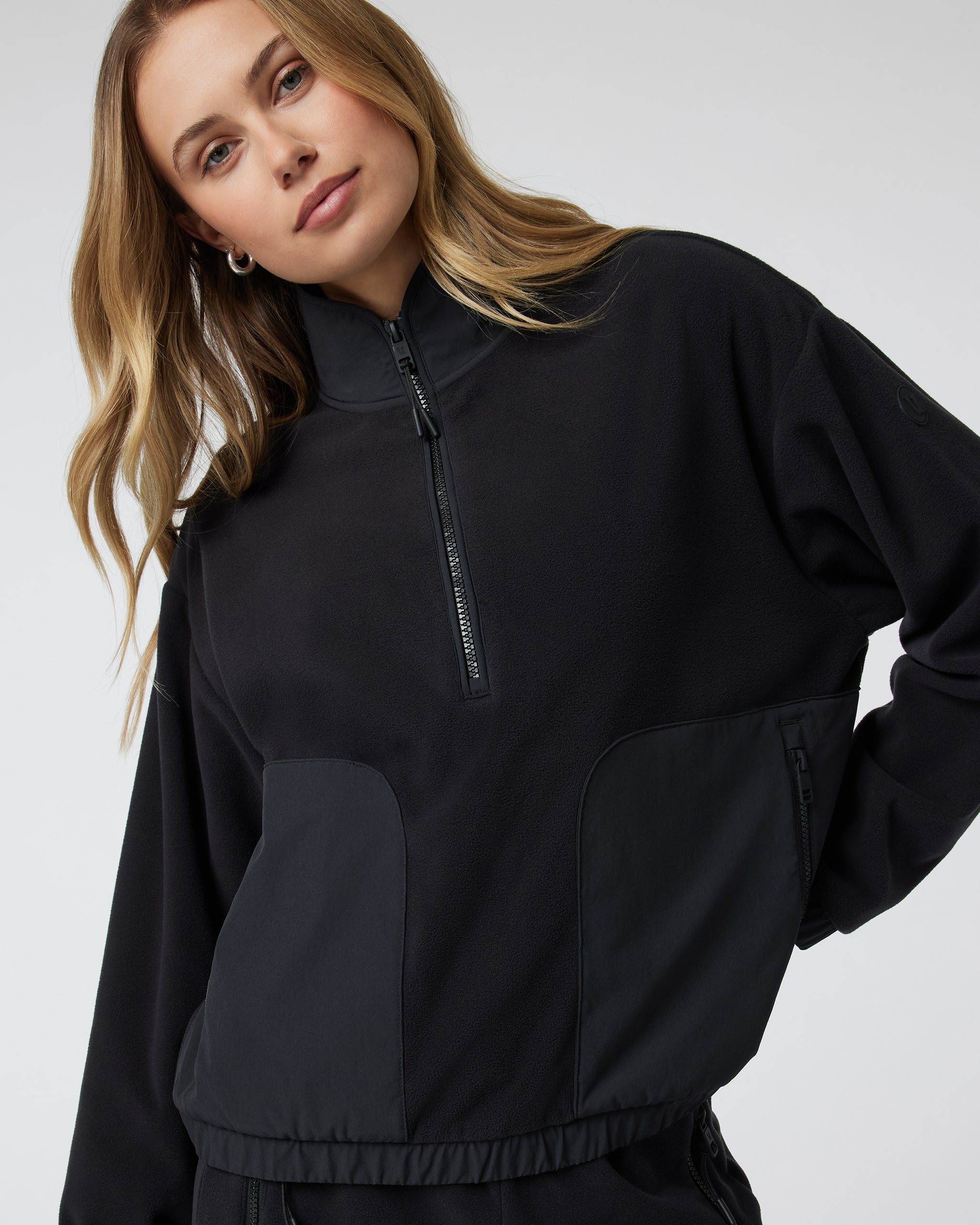 Women&#039;s Aspen Half Zip - Black - Xxs
