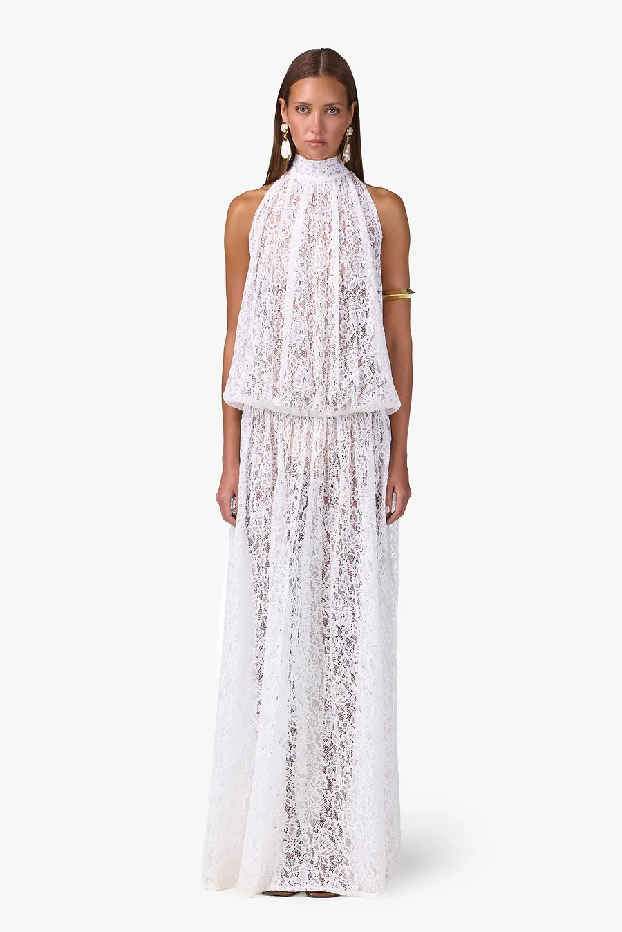SAME, Drop Waist Lace Gown
