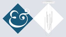 IKEA VARMBLIXT Pendant Light on tile background next to Homes & Gardens '&' logo.