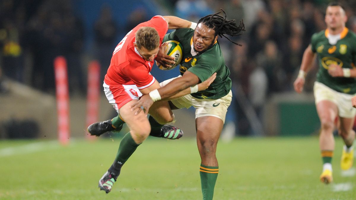 Joseph Dweba on a South Africa vs Wales rugby live stream