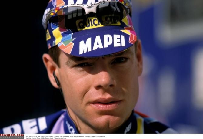 Cadel Evans during his Mapei days in 2002