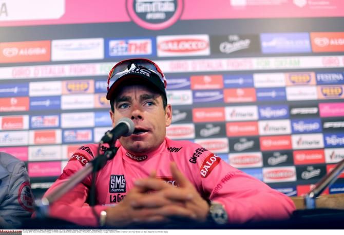 Cadel Evans (BMC) at the post-race press conference