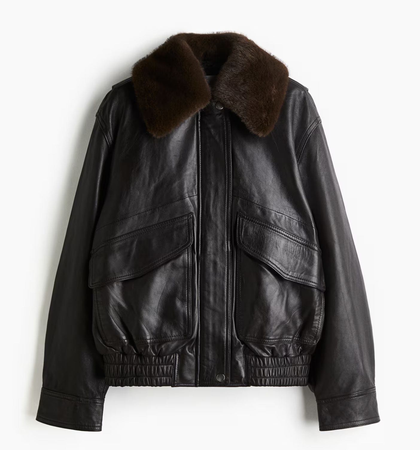 H&amp;amp;M, Oversized Leather Jacket