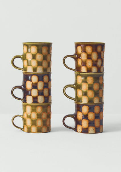 Edmund Davies Checkerboard Mug | Dark Honey