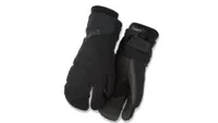Giro 100 proof winter gloves are shown in the image are semi-mitten in design and are the best deep winter cycling gloves