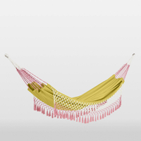 Opalhouse Flat Weave Macrame Fringe Hammock in Yellow/Pink | $69.99 at Target