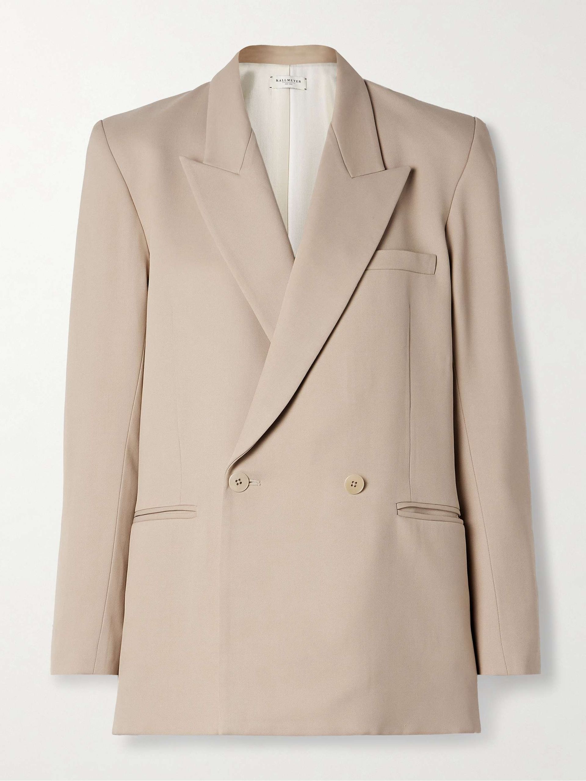 Emilio Double-Breasted Wool-Blend Twill Blazer