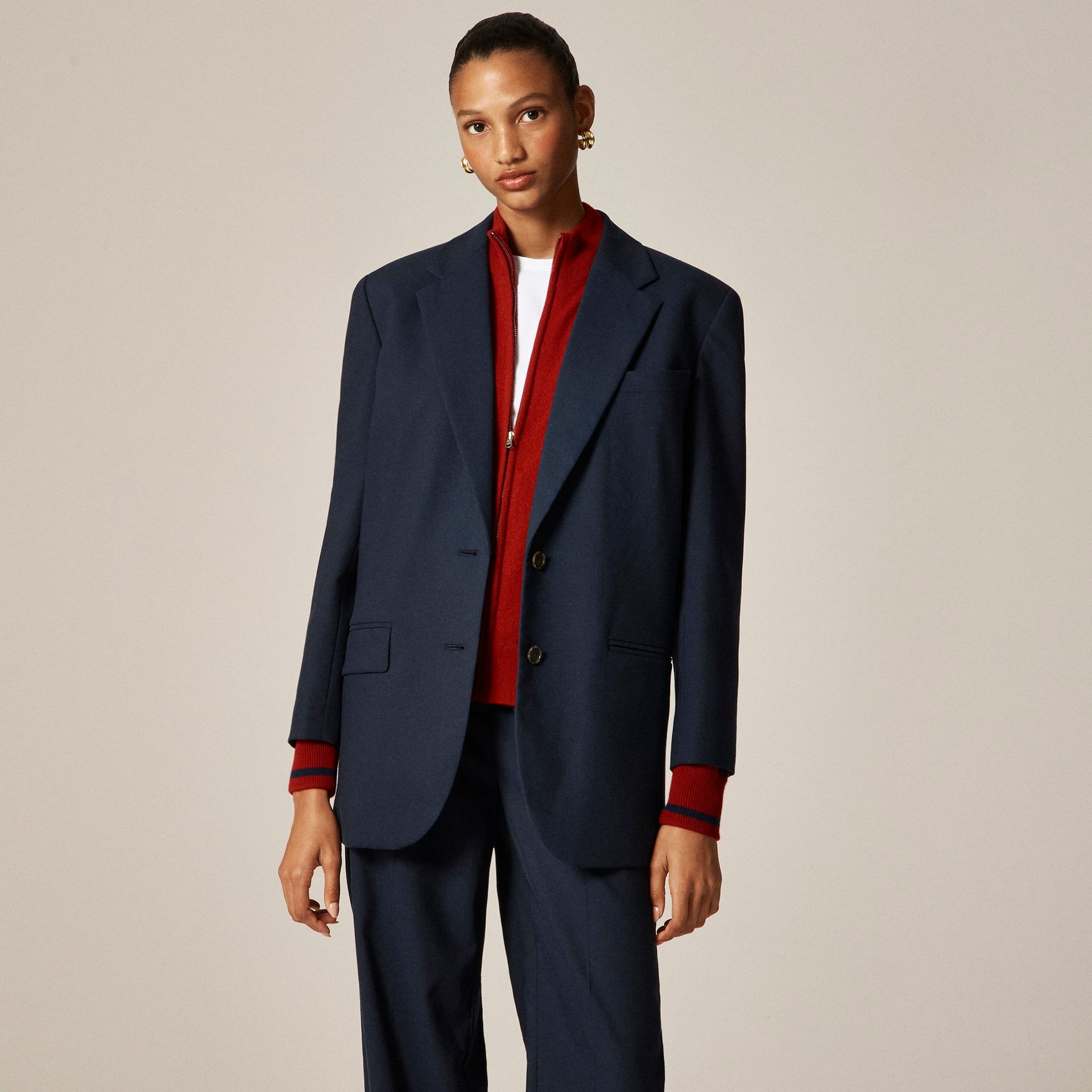 Gamine Blazer in Italian Studio Wool Blend