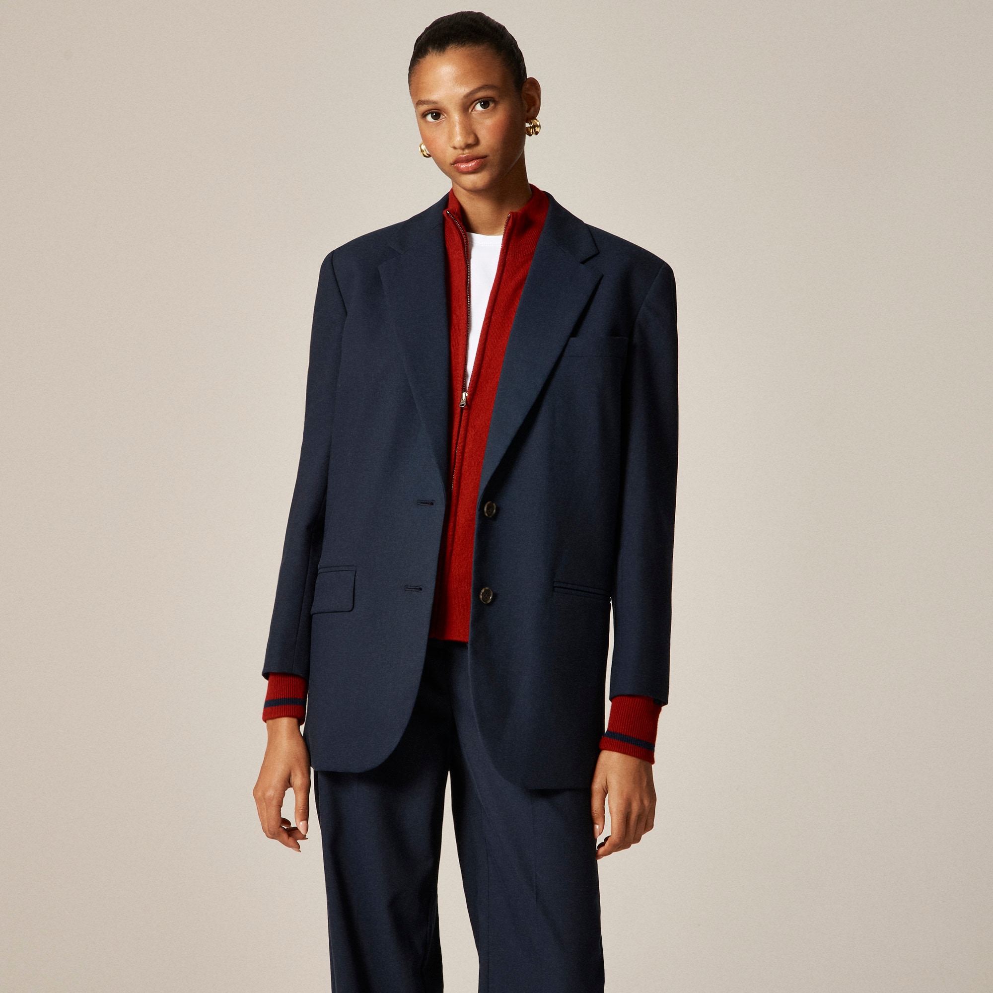 Gamine Blazer in Italian Studio Wool Blend