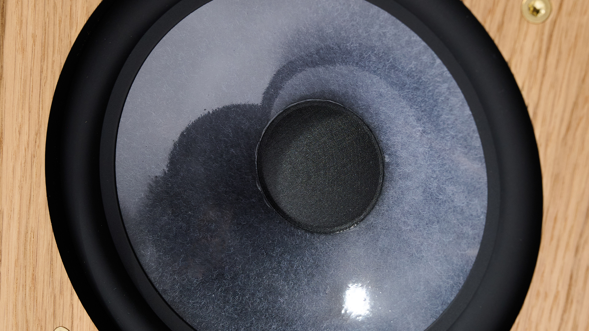 Graham Audio LS5/9 standmount speakers close up on bass unit