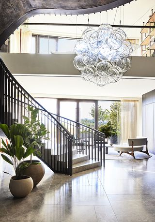 The Townhouse at The Bryanston living space and staircase