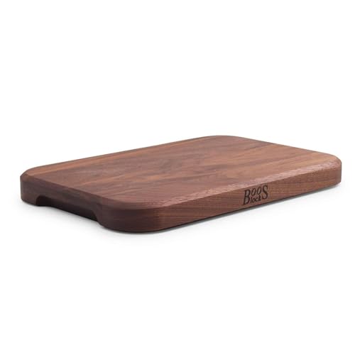Boos Block Chop-N-Serve - All Purpose Chopping Block - Large Wooden Serving Board - Walnut Chopping Board - Safe for Food Preparation - 12 X 8 X 1 Inches