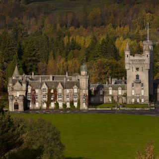 balmoral house with grass and trees