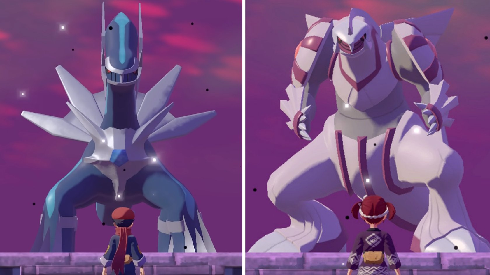 How to see Dialga/Palkia in the opposite game in Pokemon