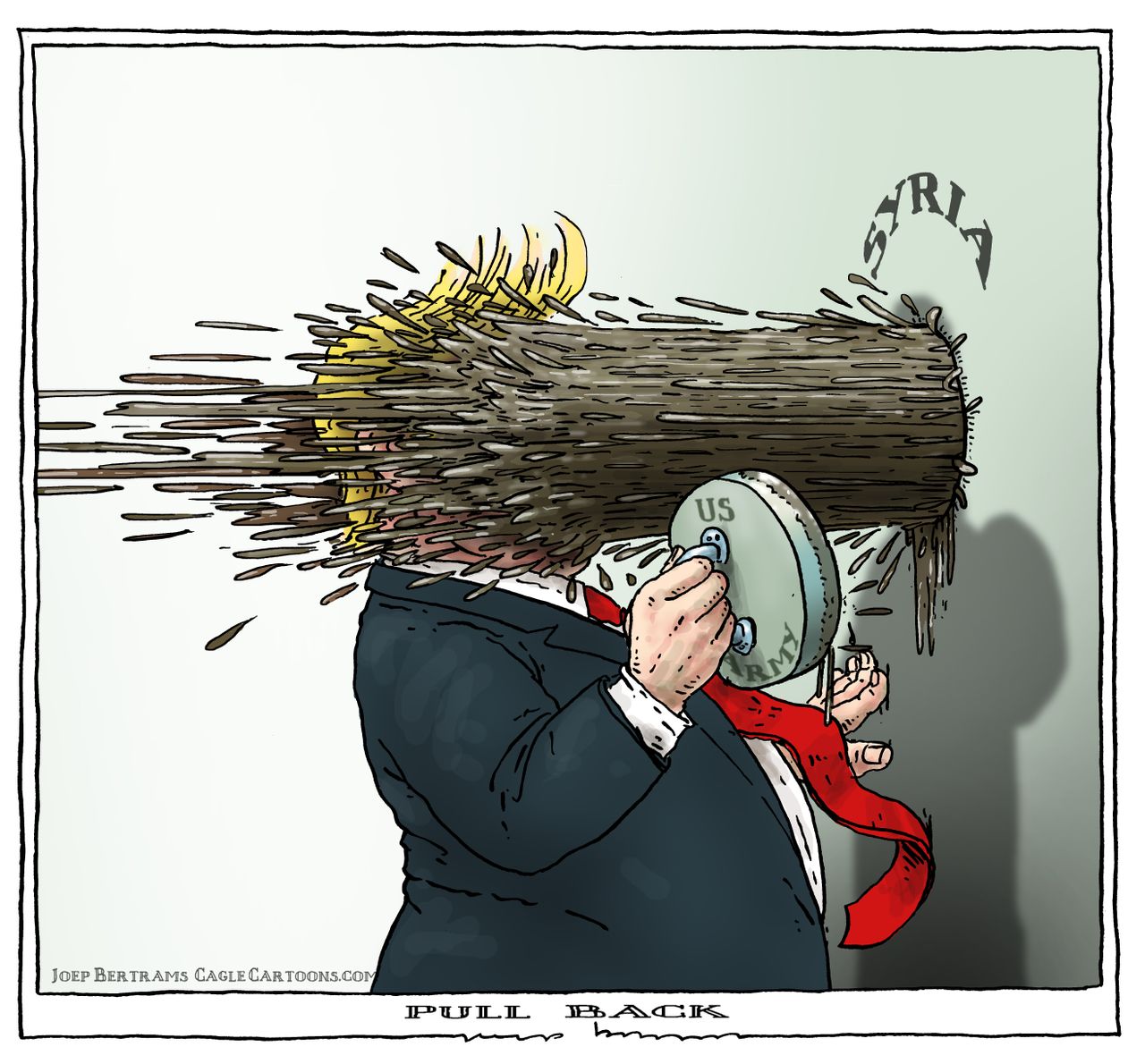 Political Cartoon U.S. Trump Syria Pull Back