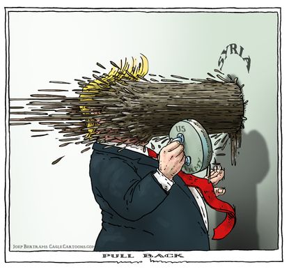 Political Cartoon U.S. Trump Syria Pull Back