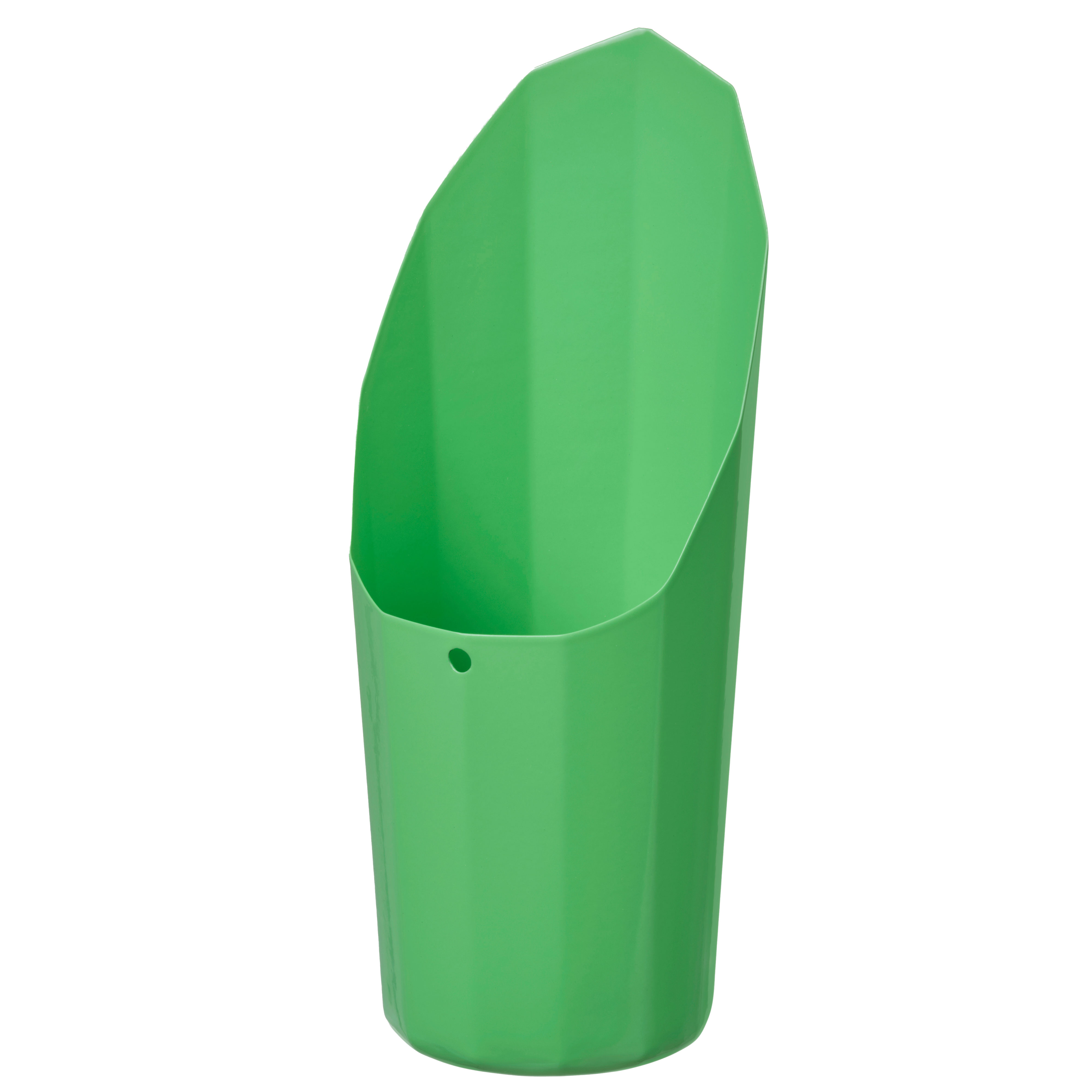 Green soil scoop on white background