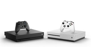 Xbox One X (left) and Xbox One S (right). Image: Microsoft
