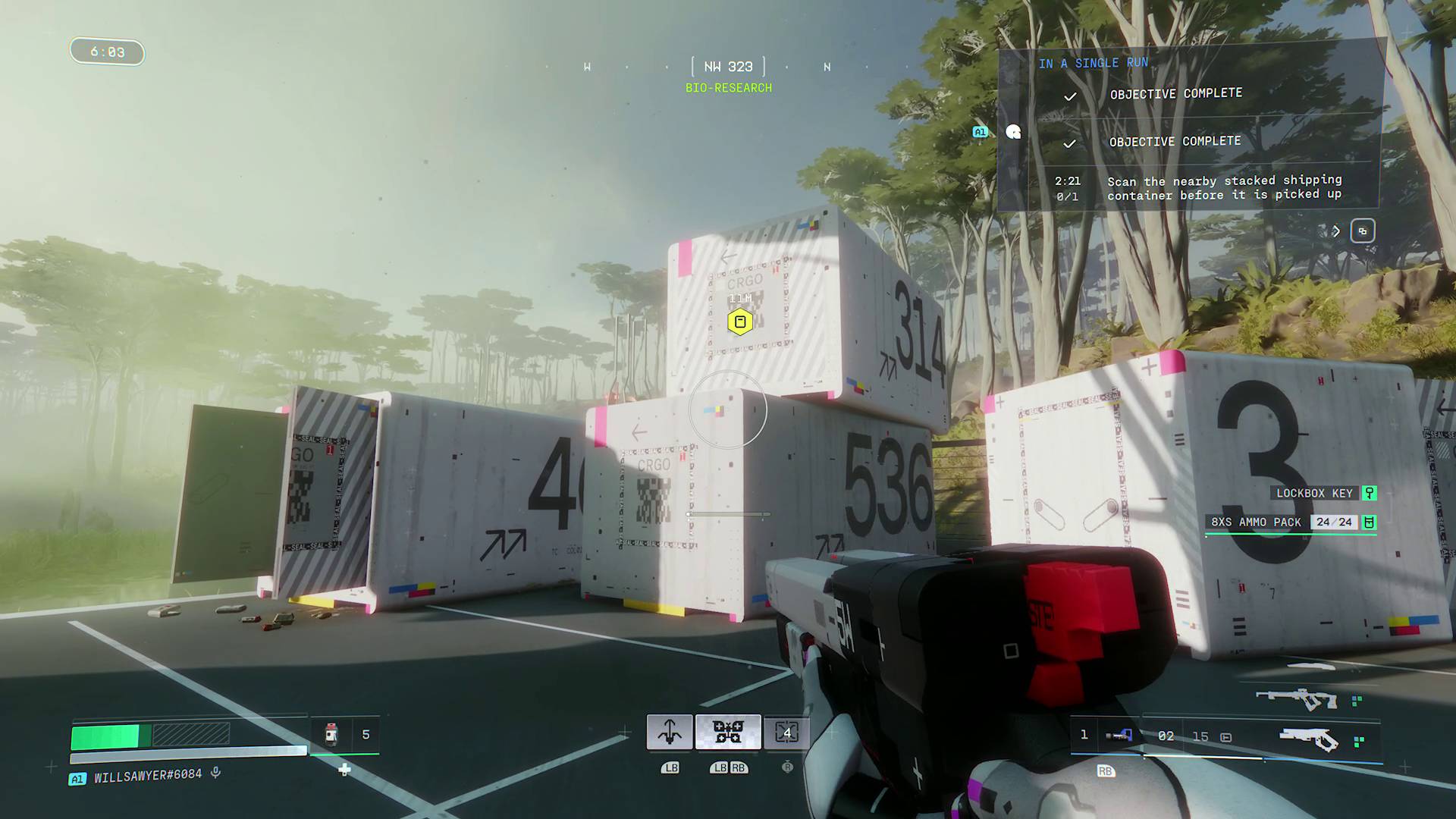 Marathon introducing Traxus contract stacked container in bio-research marked with waypoint