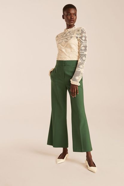Rebecca Taylor Cropped Flare Trouser 