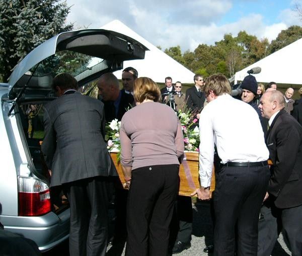 And Amy's coffin