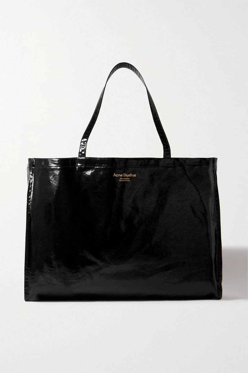 Acne Studios Printed Coated Cotton-Blend Tote