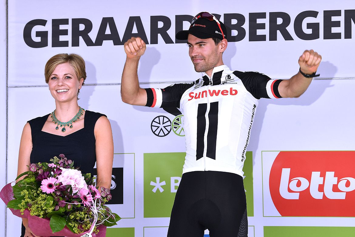 Tom Dumoulin on the BinckBank Tour podium