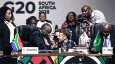 South African President Cyril Ramaphosa and French President Emmanuel Macron at G20 summit