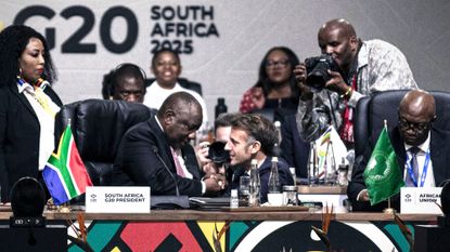 South African President Cyril Ramaphosa and French President Emmanuel Macron at G20 summit