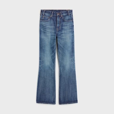 CELINE, Bootcut Jeans in Dark Union Wash Denim