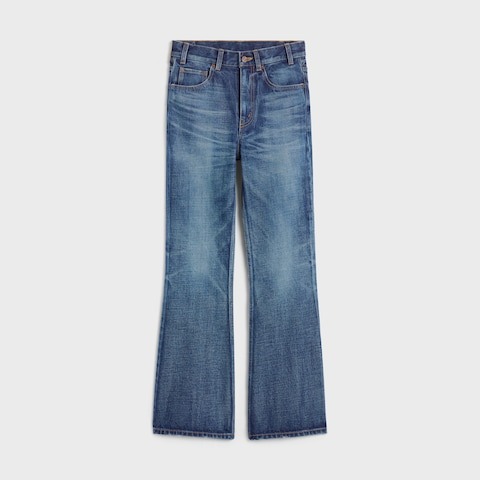 CELINE, Bootcut Jeans in Dark Union Wash Denim