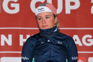 Emma Norsgaard – riding for the Bigla-Katusha team, which became Equipe Paule Ka following the coronavirus closedown – took third place at the Omloop van het Hageland in early March