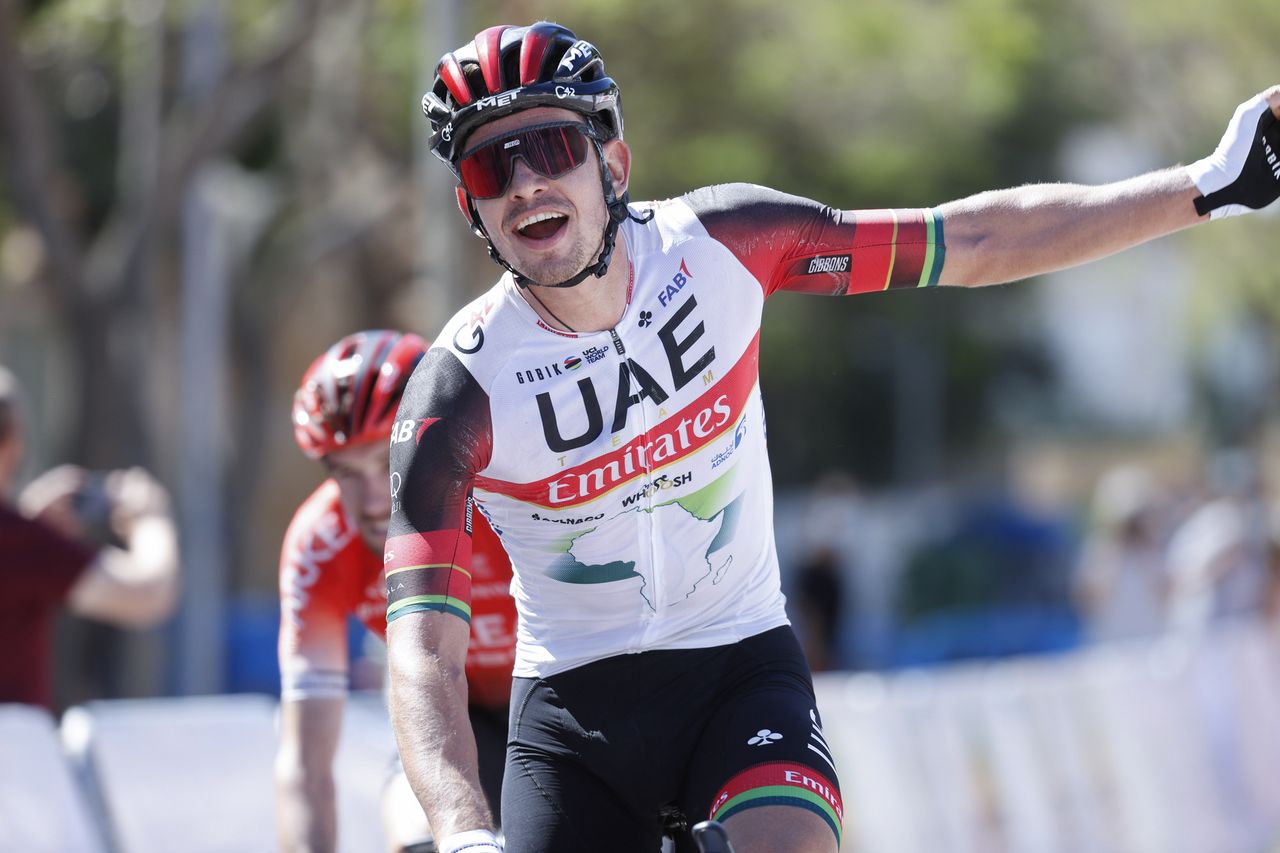 Challenge Mallorca 2021 - Trofeo Calvia - Peguera - Palmanova 168,5 km - 13-05-2021 - Ryan Gibbons (RSA - UAE Team Emirates) - Anthony Delaplace (FRA - Team Arkea - Samsic) - photo Luis Angel Gomez/BettiniPhoto&Acirc;&copy;2021