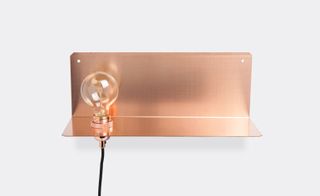 copper 90 degree wall light