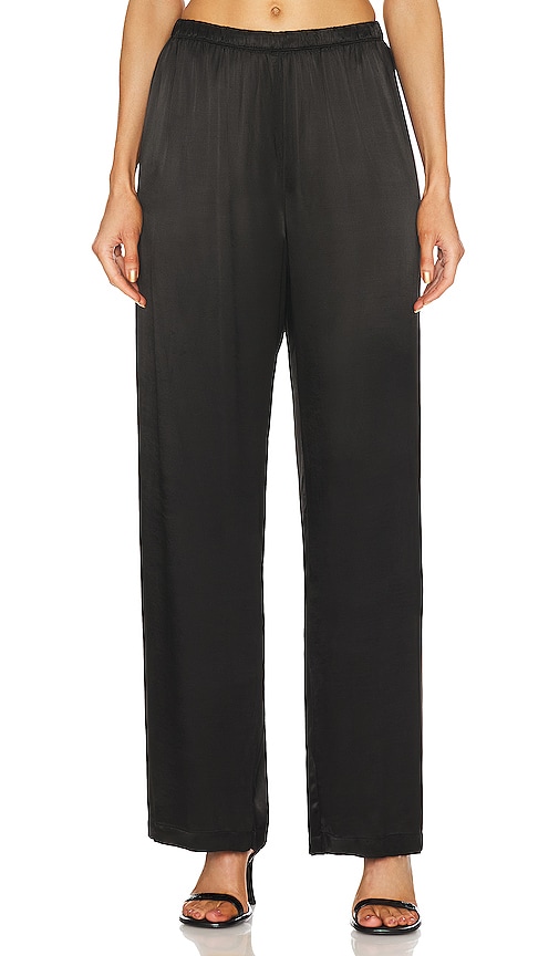 Satin High Waist Wide Leg