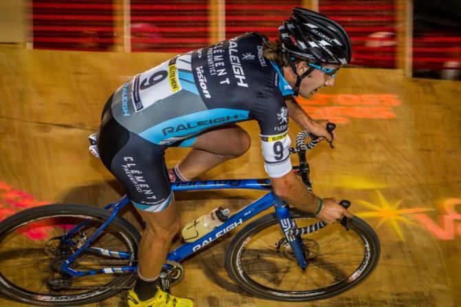 Jamey Driscoll (Raleigh-Clement) tries to make up time on the front group.