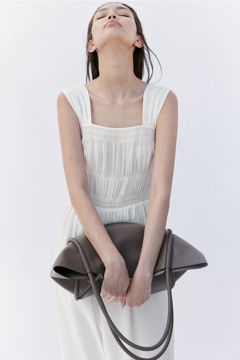 Smocked-Bodice Dress
