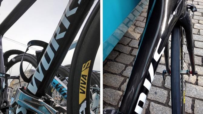 Just as on the current Tarmac, the down tube on the Specialized S-Works Tarmac SL5 is absolutely huge. This time around, the flare at the head tube appears even more pronounced