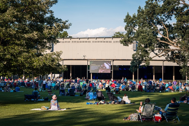 The Boston Symphony Orchestra at the Tanglewood Lawn.