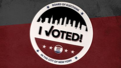 A voting sticker.