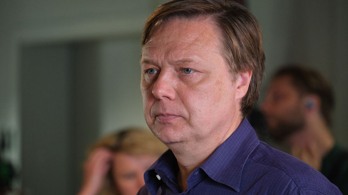 Shaun Dooley as Michael Rudkin in Mr Bates vs the Post Office episode 2