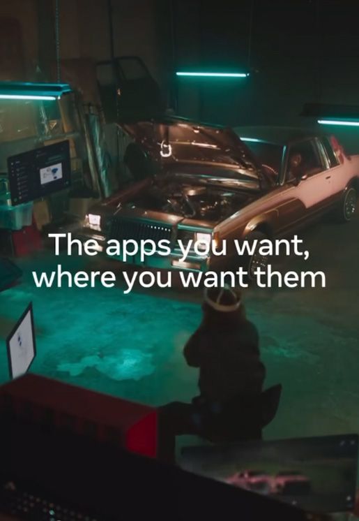An ad on Instagram showcasing a mysterious new Meta Quest 3 UI update