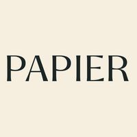 The Papier logo: text reads 'Papier'