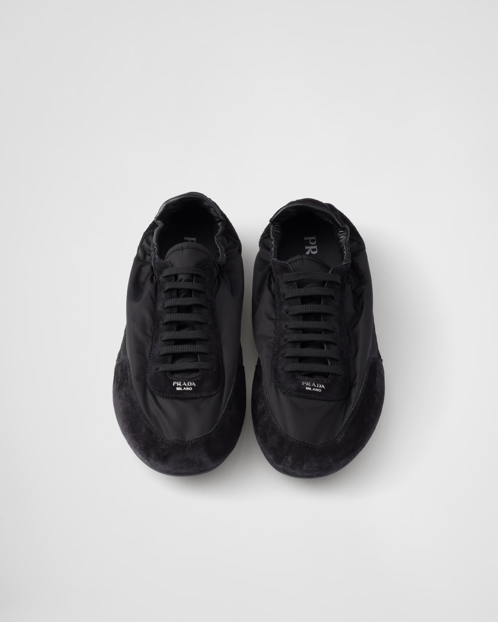 Prada, Collapse Re-Nylon and suede sneakers